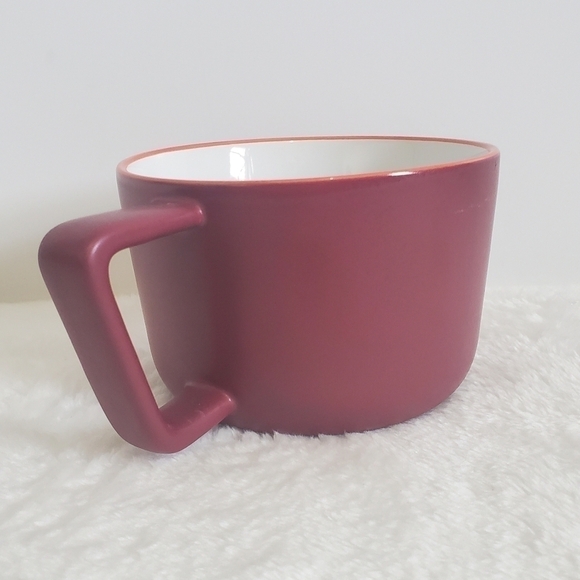 Holiday Stoneware Burgandy Maroon Early Bird XLarge Soup Coffee Cup Mug 16 Oz - Picture 4 of 9